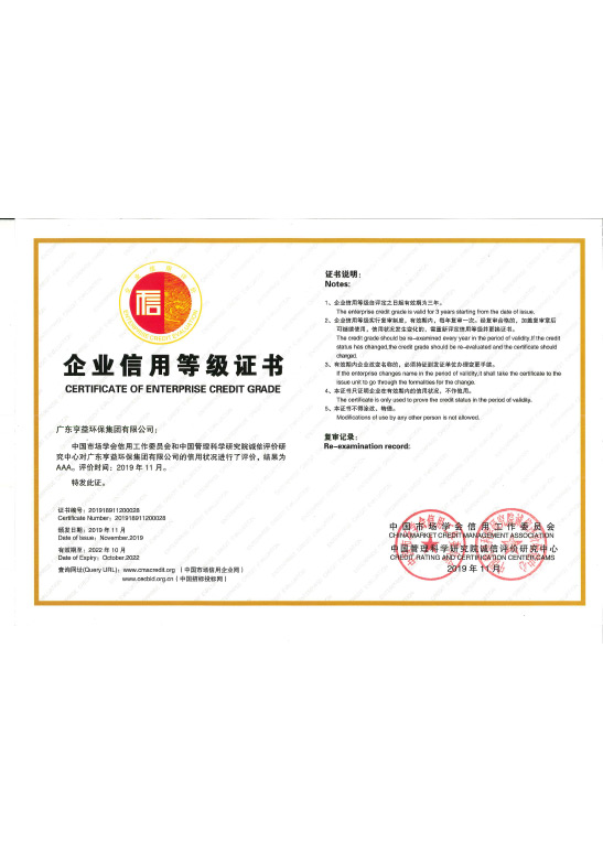 企业信用等级证书（广东开云体育下载  集团有限公司）